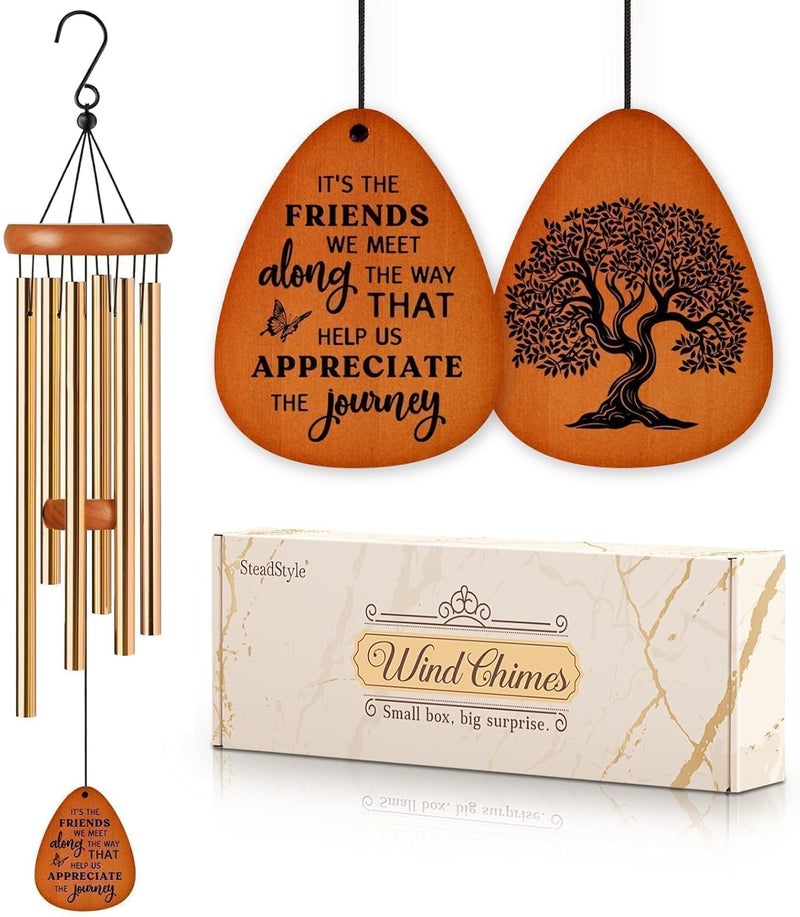 SteadStyle Friendship Gifts for Women, Wind Chime for Best Friends, Friend Gifts for Men - Wonderful Friendship Presents for Special Women BFF Wind Chimes for Outside Garden Patio Backyard - Image 1